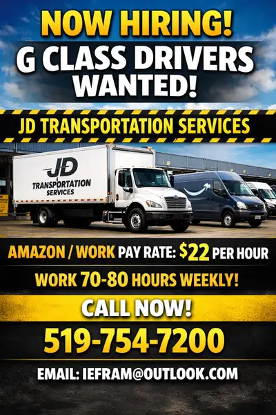 G Drivers Hiring, View more