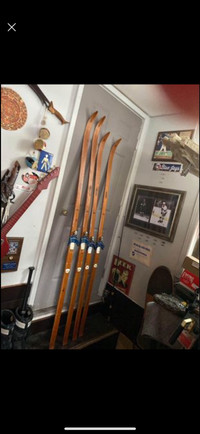 Vintage skis BIRKE BEINER made by madshus 81”&79”made in Norway 