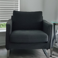 Ikea Mellby Grey Armchairs