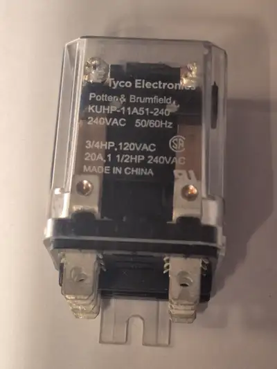 Relais DPDT 20A 240VAC Tyco / P&B KUHP-11A51-240, View more
