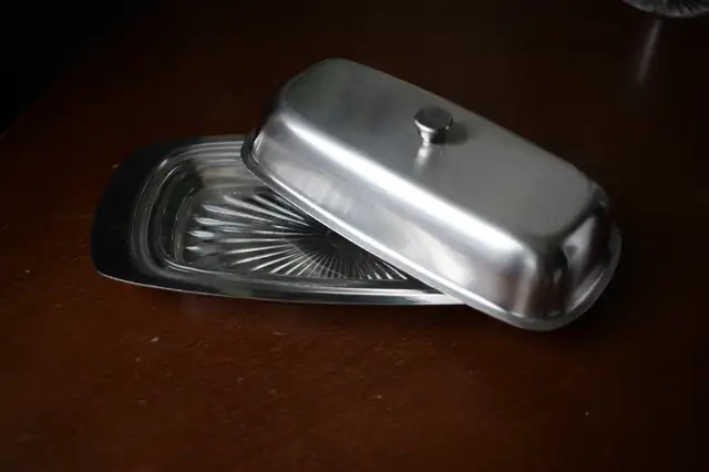 Stainless Steel Butter Tray with Removable Glass Insert628632693342731216
