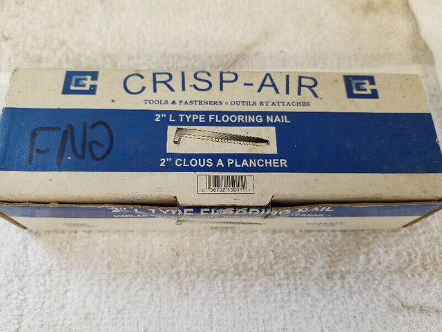 NEW OLD STOCK IN BOX Crisp-Air 2" L Type Flooring Nails 0CFL501 in Hardware, Nails & Screws in Kingston - Image 2
