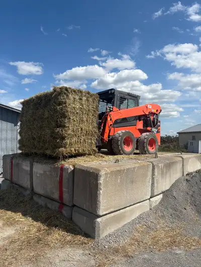 For Sale – 1st cut Grassy Hay • Small square bales in 21 bale bundles, average weight per bale 42–45...