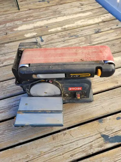Ryobi 4" × 36" 120 volt disc & belt sander, View more