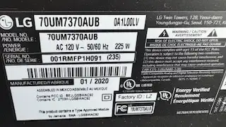 LG  75 INCH TELEVISION FOR SALE $300.00   AS IS in TVs in Ottawa - Image 3