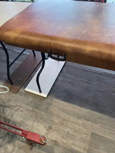 Offering a used massage table in good condition, perfect for professional or home use with sturdy co...