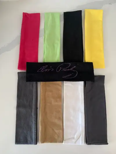 2" Wide Cotton Stretch Headbands - Elvis signature, View more
