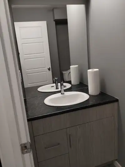 One bedroom newly built basement move in ready Private entrance Private living room Private kitchen...