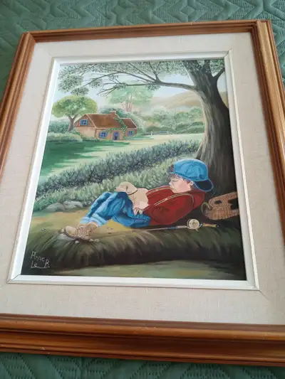 Tableaux (2) fillette et garçonnet, View more