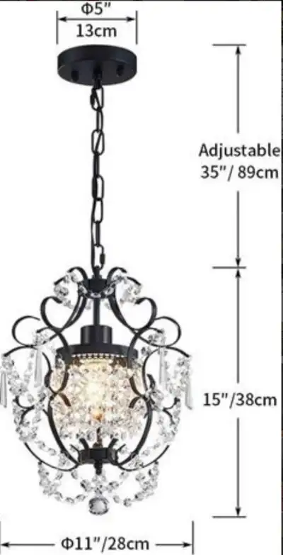 LampsMore Crystal Chandelier with 1 Light, View more