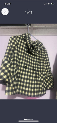 Senchi : medium checkered 3/4 sleeve jacket 