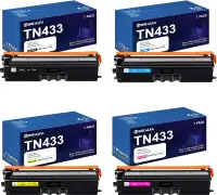 NEW: High Yield Toner Cartridge for Brother TN433 TN431