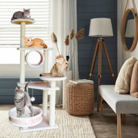 Cat tree 4 level jumping platform with bed