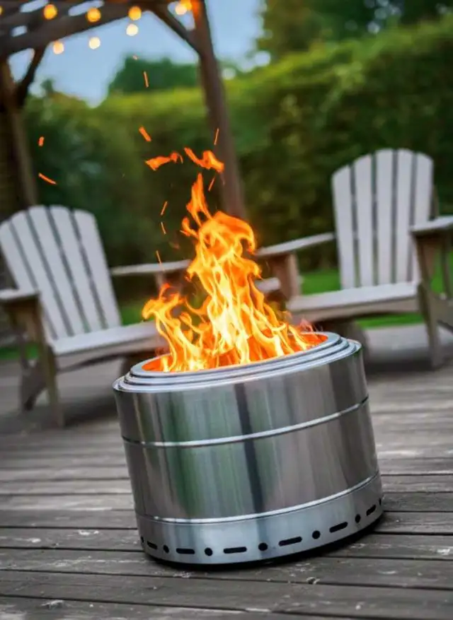 Stainless Steel Smokeless Fire Pit – Portable/ Durable in BBQs & Outdoor Cooking in Edmonton - Image 2