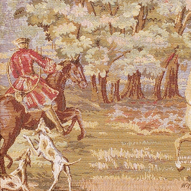Vintage Italian Hunting with Horse & Hound Framed Sofa Tapestry! in Arts & Collectibles in London - Image 4