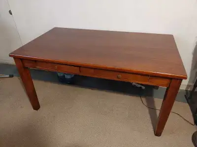 Wooden desk/table with drawers, View more