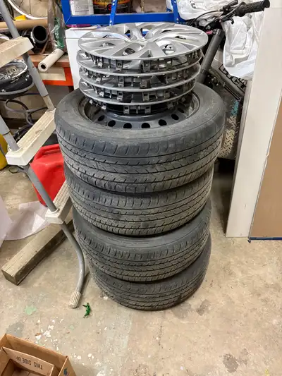 8 Toyota Corolla rims came off a 2018 Toyota Corolla SE 4 are summer tires and 4 are winter rims. Al...