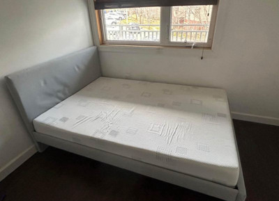 Full size memory foam mattress + frame