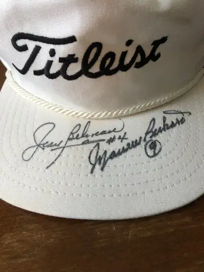 Maurice Richard/Jean Beliveau signed Golf Hat, View more