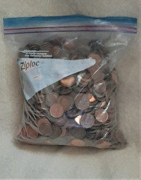 1 Bag 0f Canadian and American Pennies