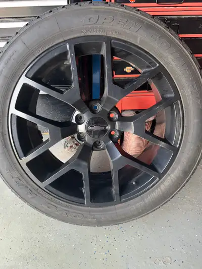 22 inch rims with Toyo tires and tire sensors, they are off a 2018 Chevy Suburban, tires were used f...