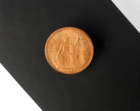 Vintage Old Large British Penny 1961 BROOCH PIN