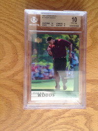 2001 upper.  deck #1 Tiger Woods BGS 10 PRESTINE 