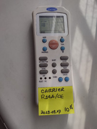 Télécommande CARRIER R14A/CE Remote control for A/C
