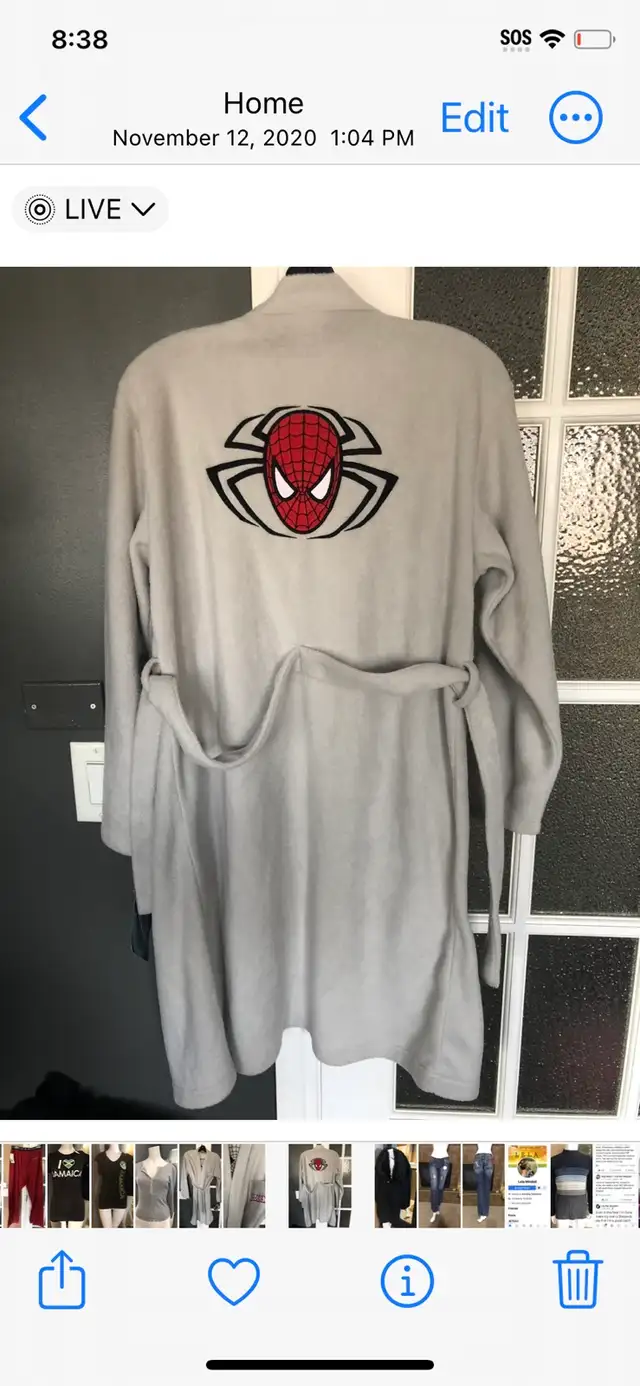 Spiderman Robe / L Kids / BNWT  in Kids & Youth in Calgary - Image 3