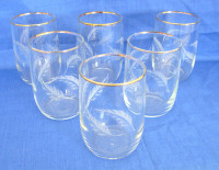 ENSEMBLE SIX VERRES pour BOISSON VINTAGE SIX LIQUOR GLASS SET