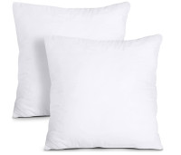 TWO NEW Utopia Bedding Throw Pillow Inserts 18"X18" White