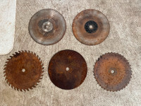 7” wide Saw Blades. Rustic art/ decor. Art canvas. All for $5