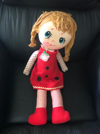  Vintage, happy, sad face Moody cloth doll