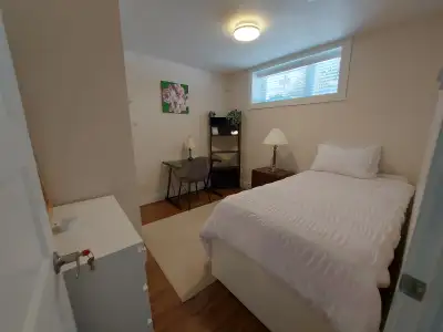 Furnished room for month to month rent from June for One Single Female in clean 3 bedrooms apartment...