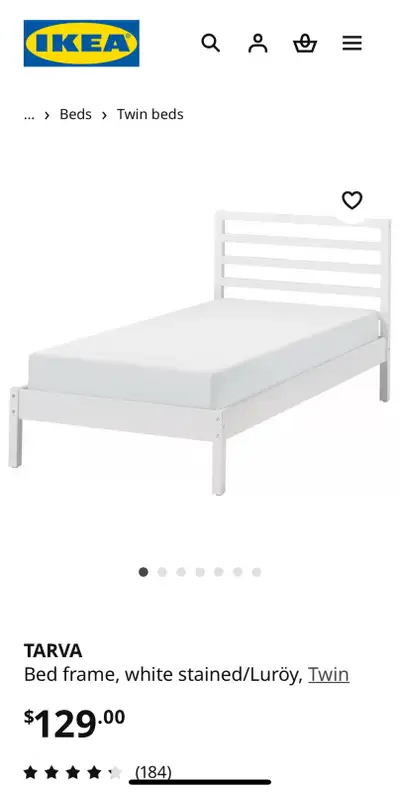 IKEA Tarva single bed, View more
