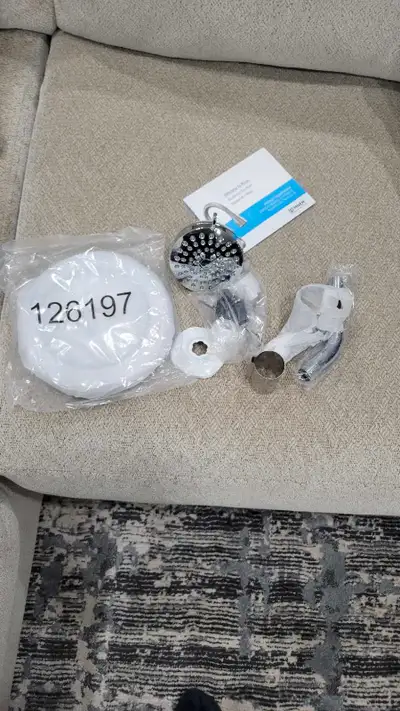 Moen Adler Single Handle 4-Spray Bathroom Shower Faucet with Rain Shower Head. Chrome Model number 8...