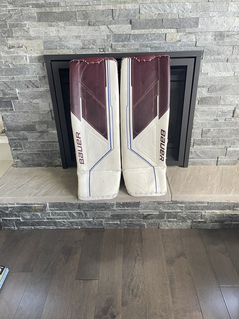 Bauer custom supreme pro stock Mach goalie leg pads Hockey