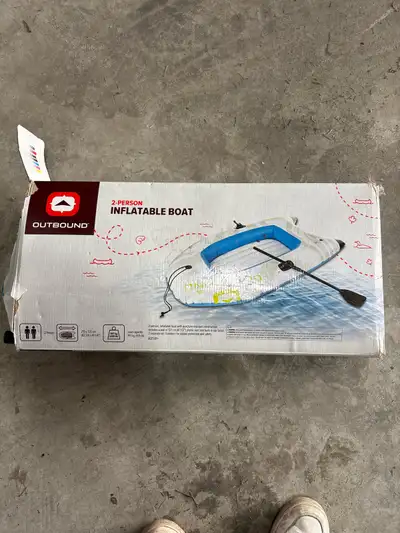 I'm selling a new Outbound 2-person inflatable boat, perfect for a relaxing day on the water. This b...