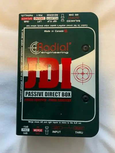 For sale are 2 Radial JDI Passive Direct Boxes, known for its exceptional sound quality and robust b...