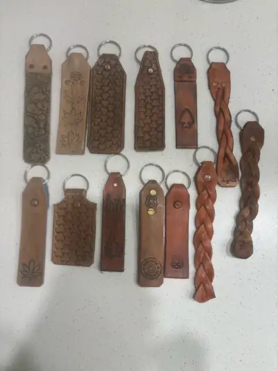 Leather Hand Made key Fobs, View more