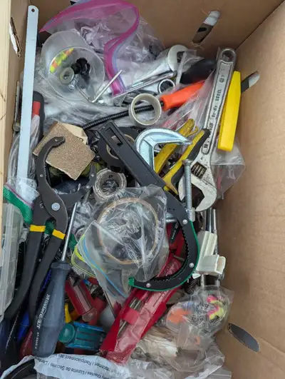 One box of tools. little bit of everything, View more