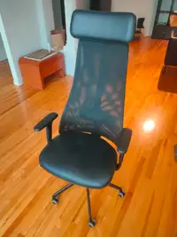 Chaise de bureau en cuir IKEA JÄRVFJÄLLET leather office chair