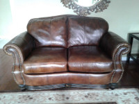 Brown Leather furniture 1 Sofa and 2 Loveseat for $2,200.00