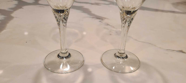 Antique Champagne-Tulip glasses Set of 2 in Kitchen & Dining Wares in Brantford - Image 2