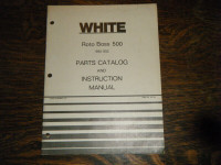 White Roto Boss 500 Rototiller Parts Catalog  Instruction Manual