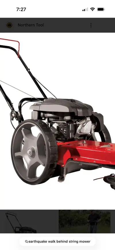 Earthquake Walk Behind String Mower, View more