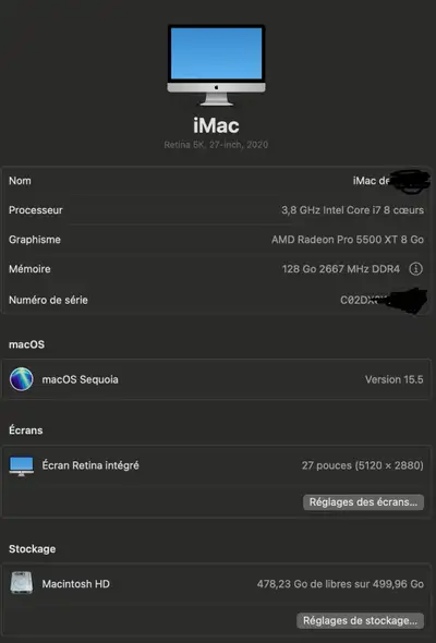 iMac 27 pouces Retina 5K, 2020, View more