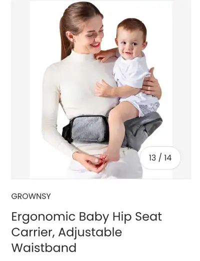 New - Grownsy Hip Baby Carrier, View more