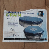 Winter Pool Cover 12 Foot Round Smart Drain HST Synthetics