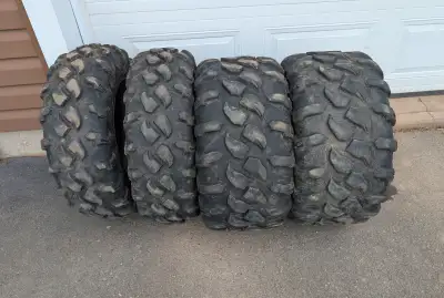 4 tires off a Polaris General 1000 2 - 27/11/R14 2- 27/9/R14